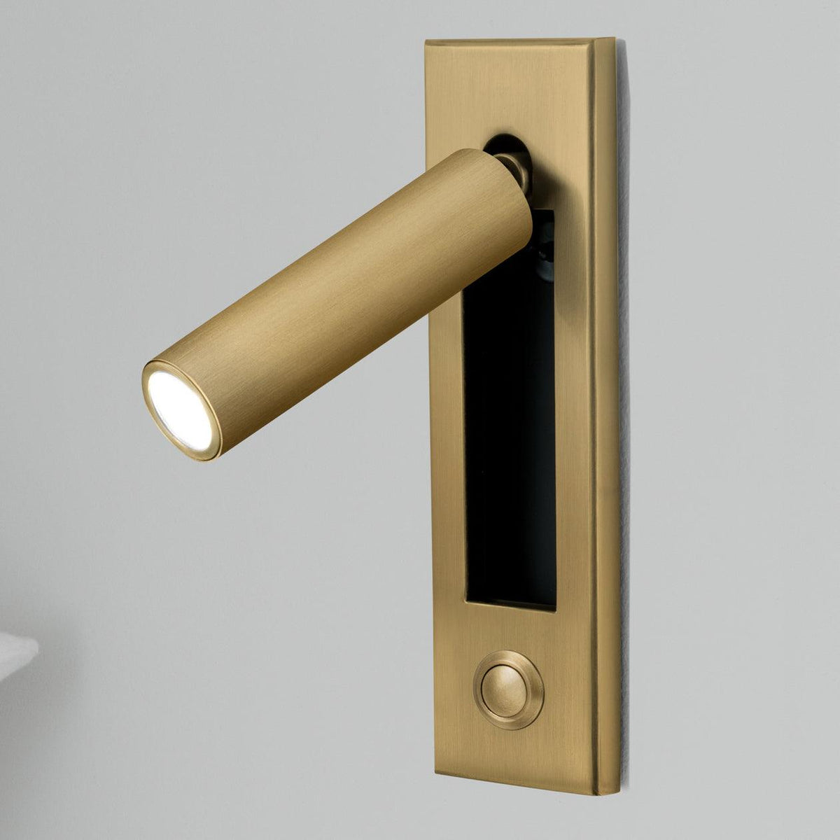 Nocturnis | Recessed LED Bedside Sconce with Adjustable Head | Reading Light for Bedroom