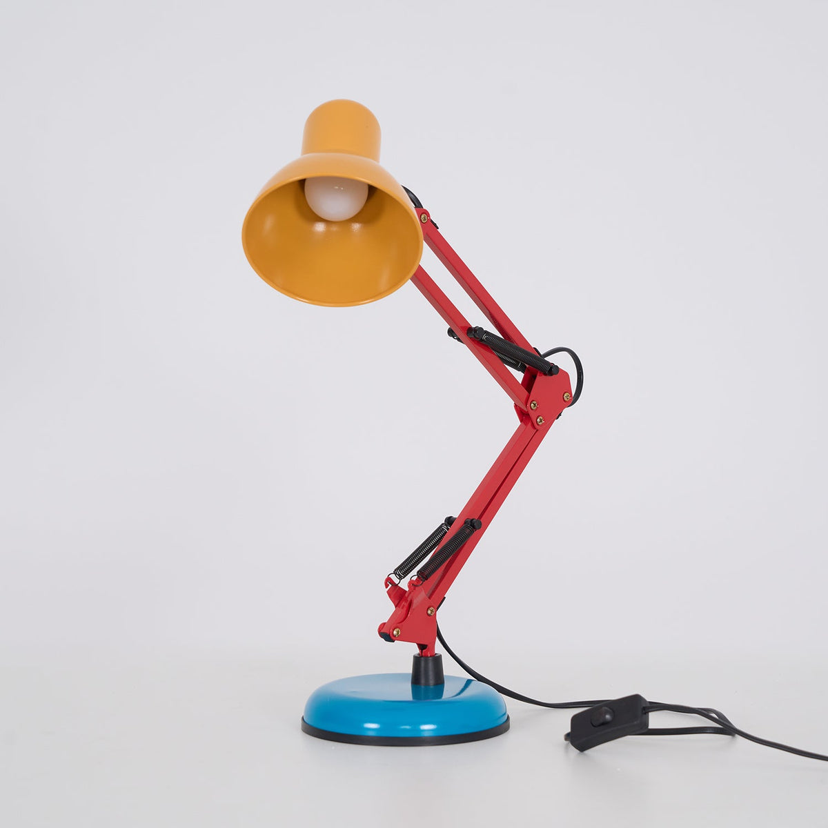 Primo | Memphis Style Adjustable Arm Table Lamp with Color Block Design for Desk Reading