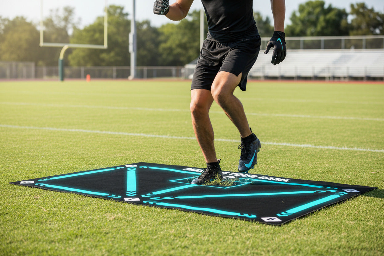 Soccer Training Mat for Dribbling & Footwork Practice with Grip Socks
