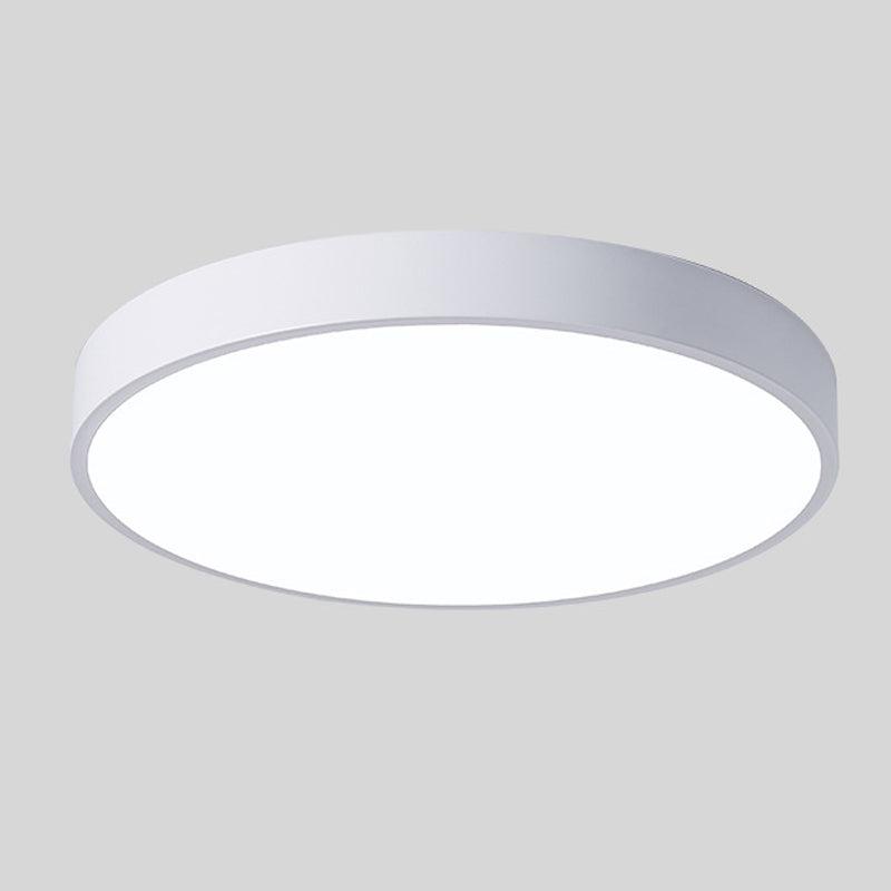 Nordic Wooden LED Ceiling Light Macaroon Round Flush Mount Lamp