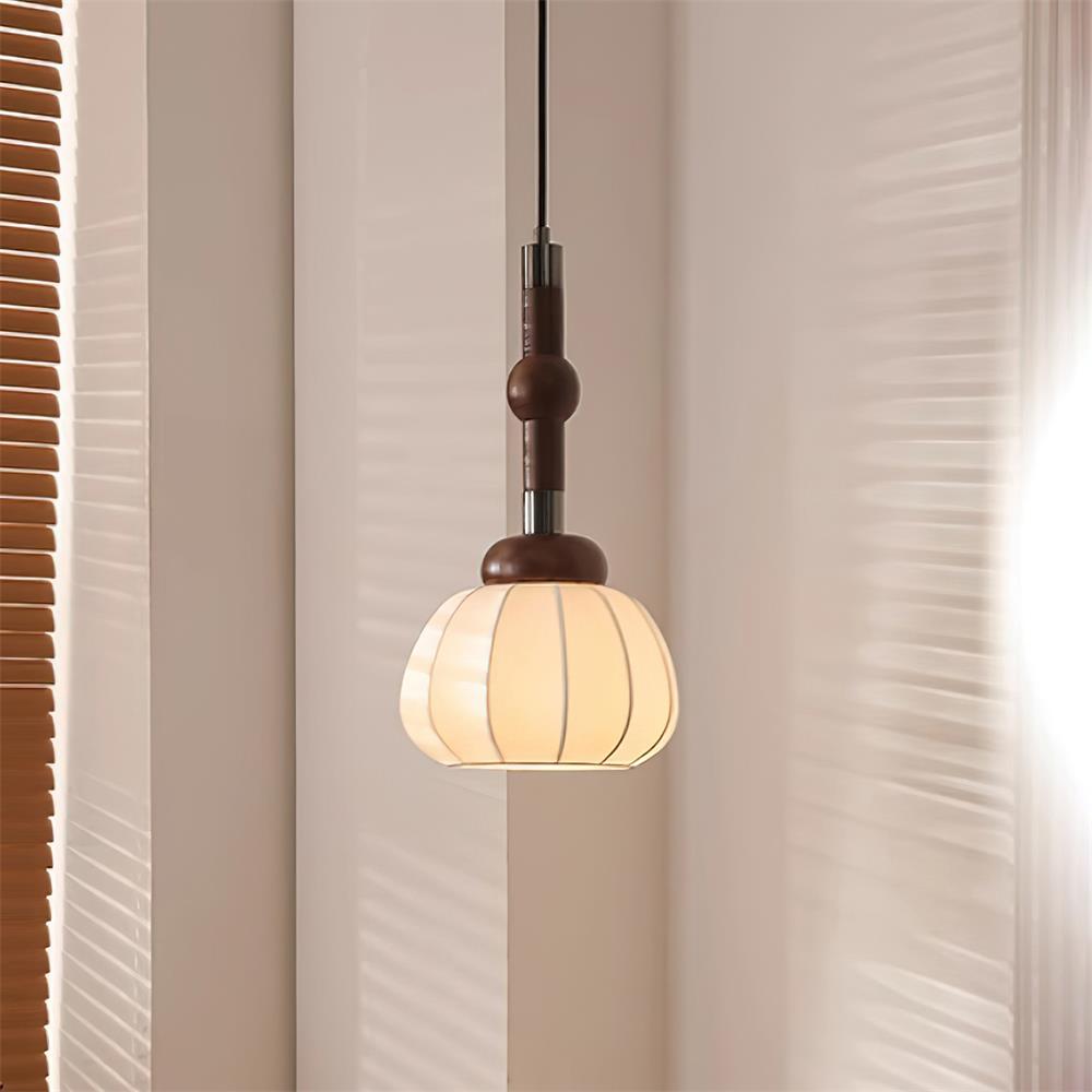 Silk Pendant Light Luxury Ceiling Hanging Lamp for Living Room