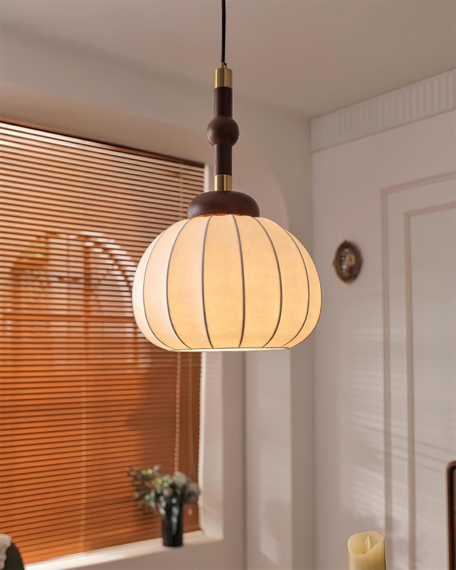 Silk Pendant Light Luxury Ceiling Hanging Lamp for Living Room