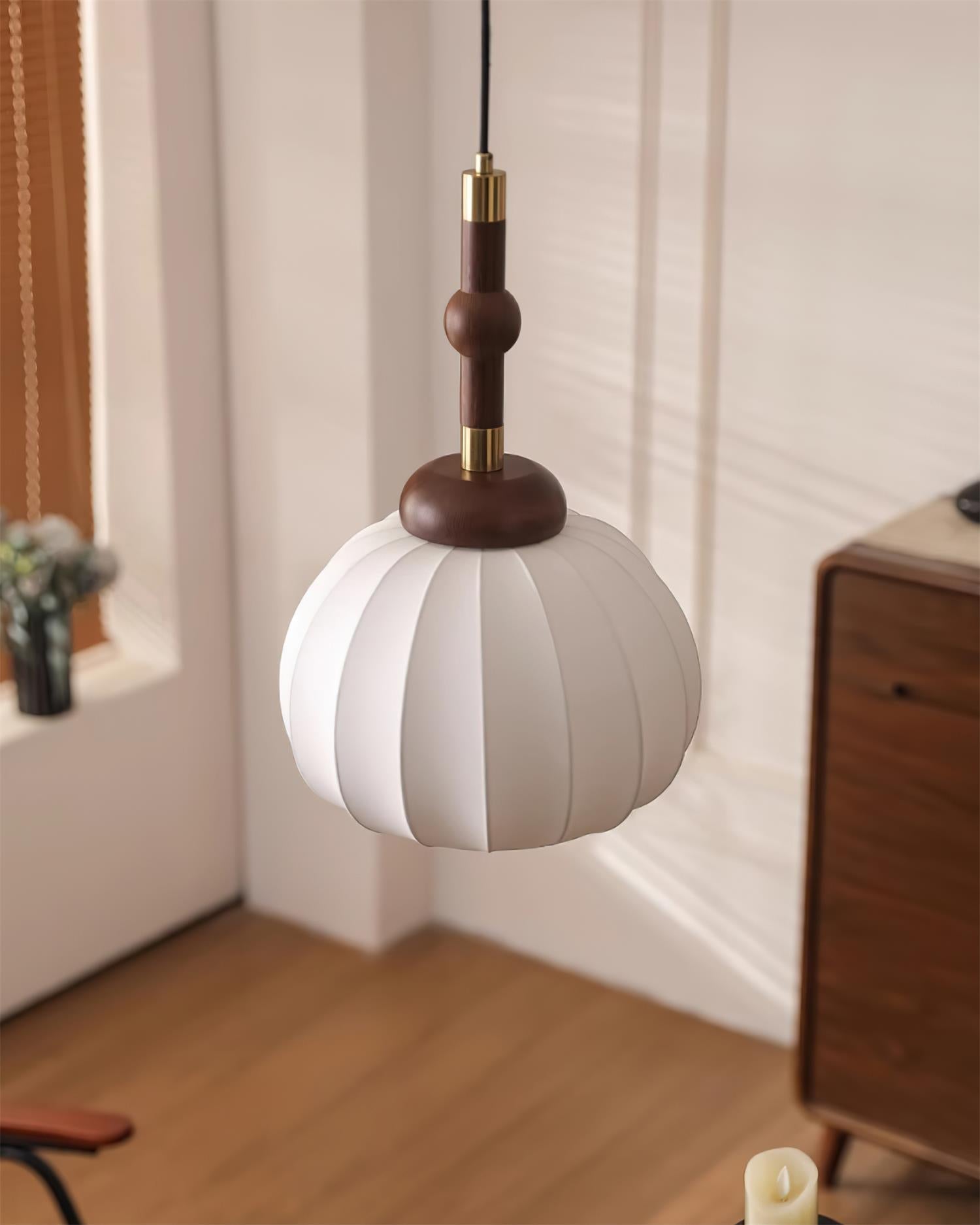 Silk Pendant Light Luxury Ceiling Hanging Lamp for Living Room