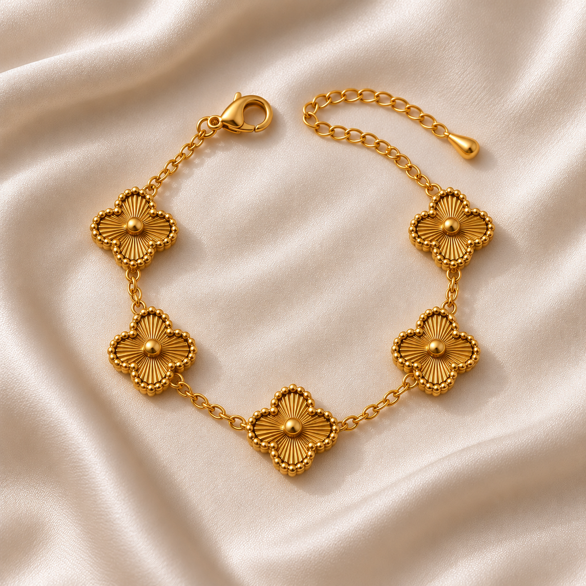 Bloom Line | 18K Gold-Plated Bracelet with Floral Design for Elegant Everyday Styling