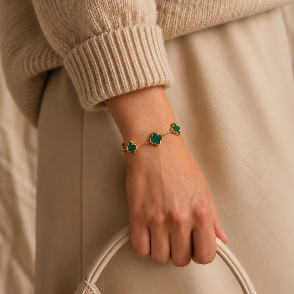 Bloom Line | 18K Gold-Plated Bracelet with Floral Design for Elegant Everyday Styling