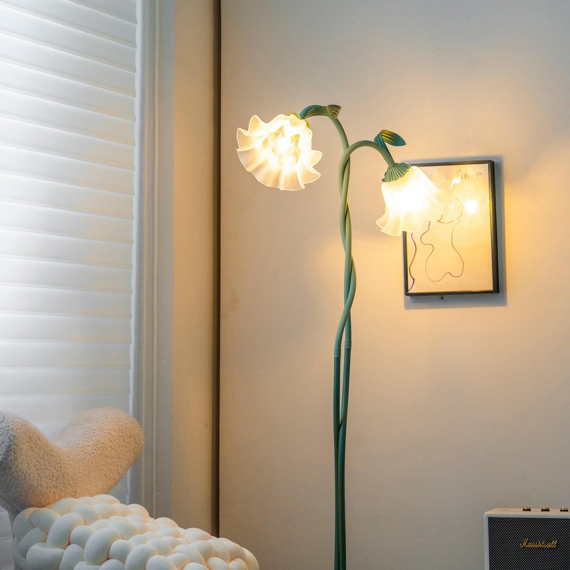Calla Flower Floor Lamp Matte Green