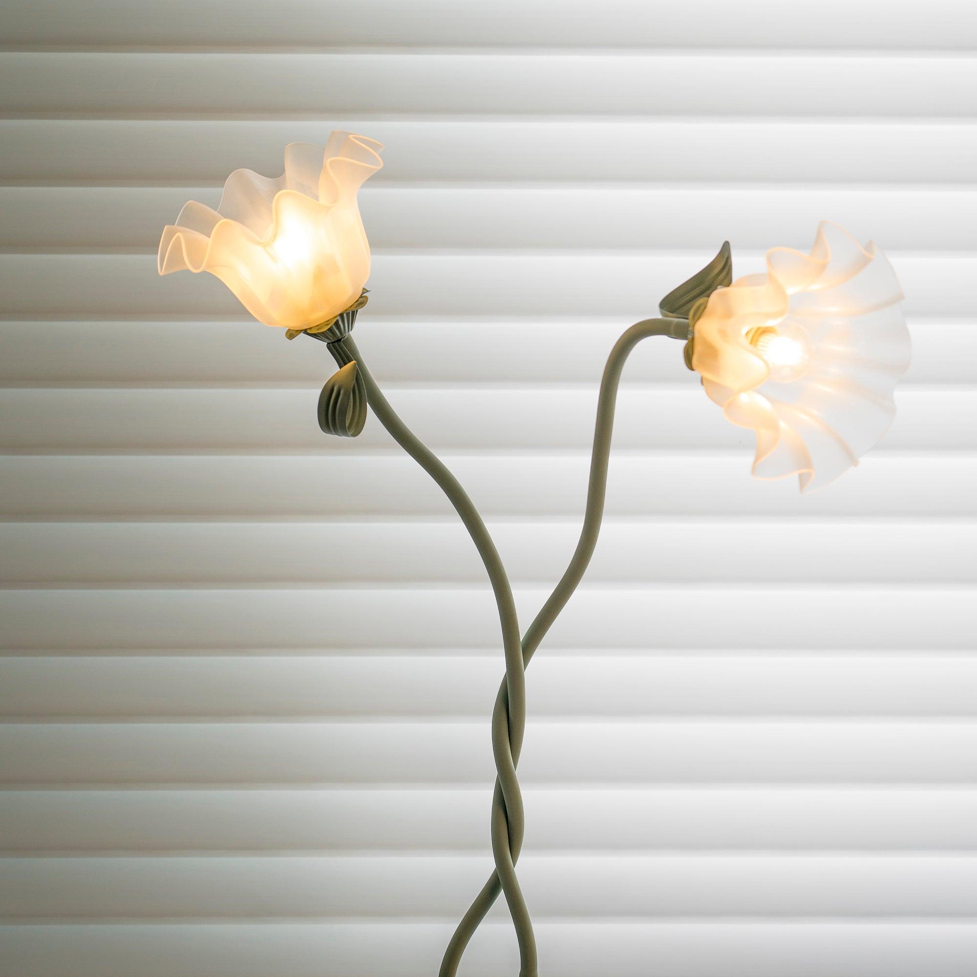 Calla Flower Floor Lamp Matte Green