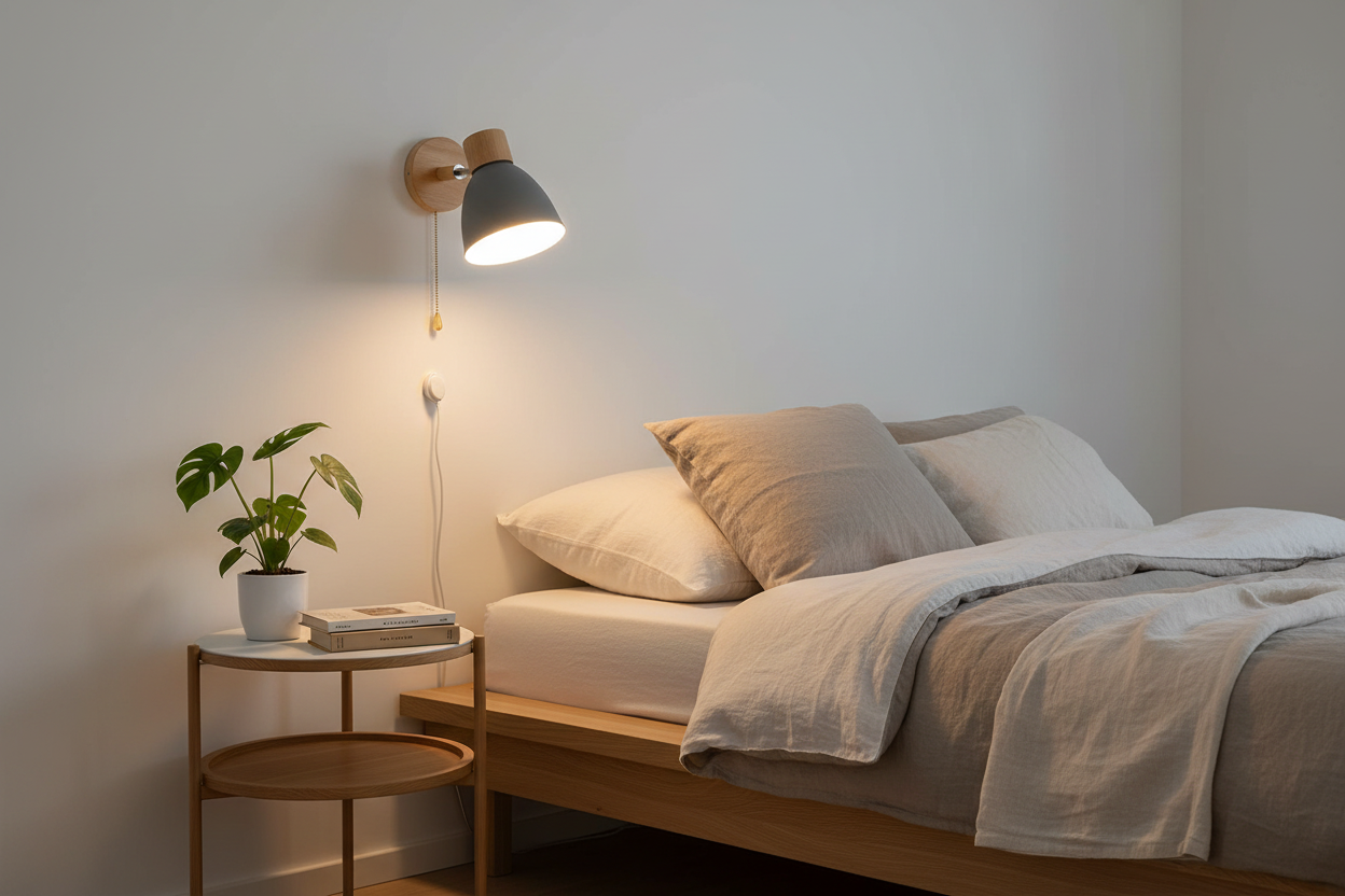 Minimalist Wall Light with Pull Chain LED Wall Lamp