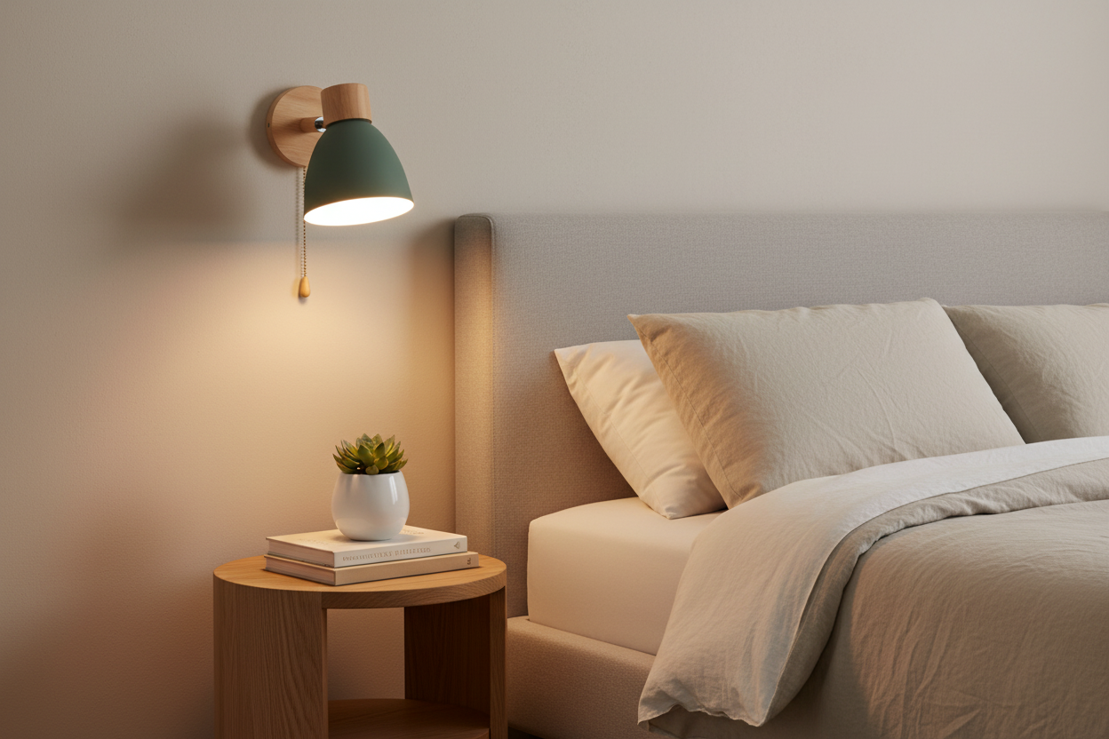 Minimalist Wall Light with Pull Chain LED Wall Lamp