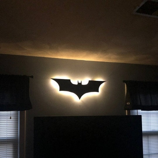 Batman LED Wall Light Dimmable Color Changing Remote Control Lamp