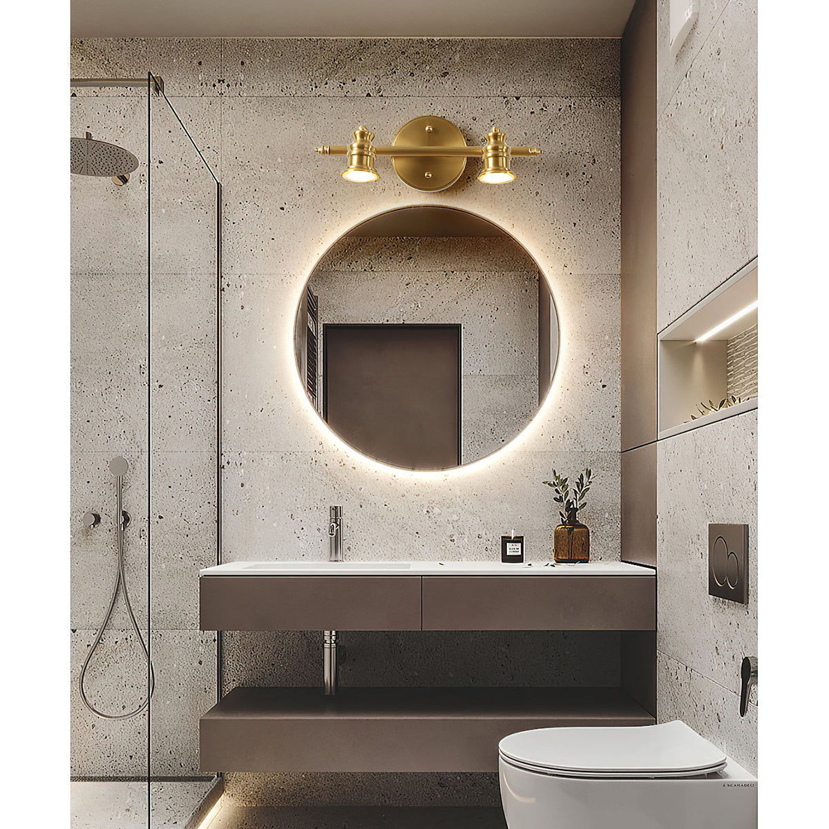 Vantage Series | Brass Linear Spotlight Bar with MR16 LED Heads for Vanity Lighting