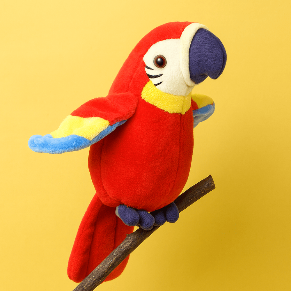 Interactive Talking Parrot Plush Toy Voice Repeating Learning Toy