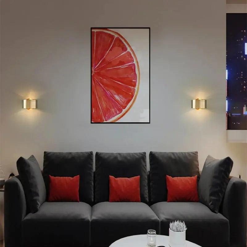 Aurelio | Modern Wall Sconce with Black or Gold Finish, Sleek Wall Lamp for Living Rooms
