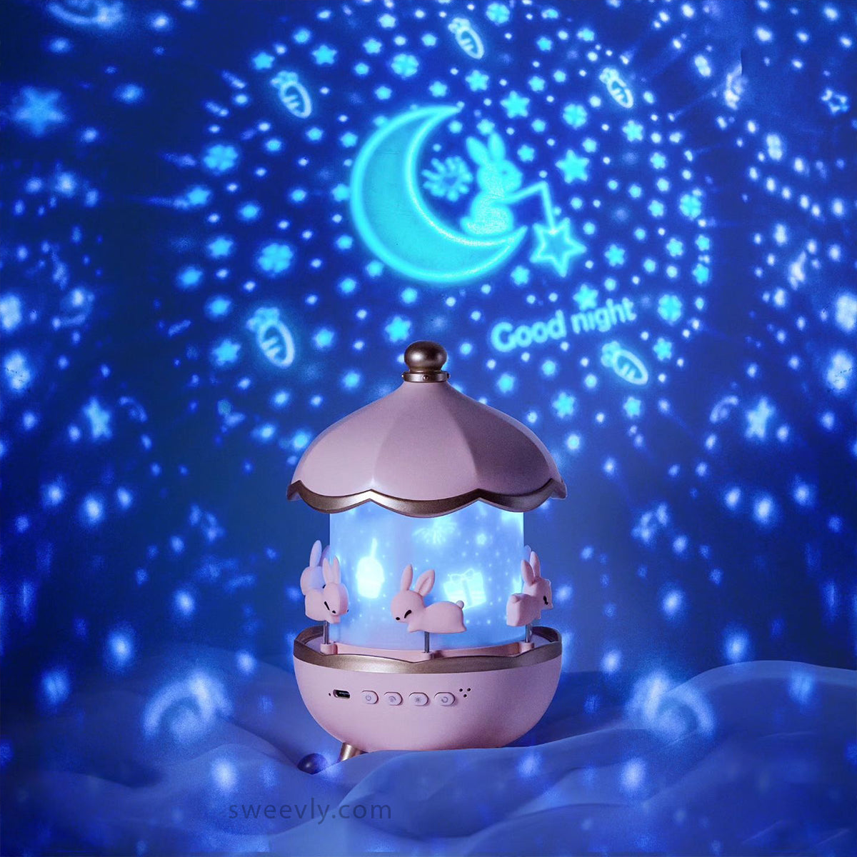 Lumina | Kids Night Light Projector with 12 Themes, Built-In Music Projector for Bedtime