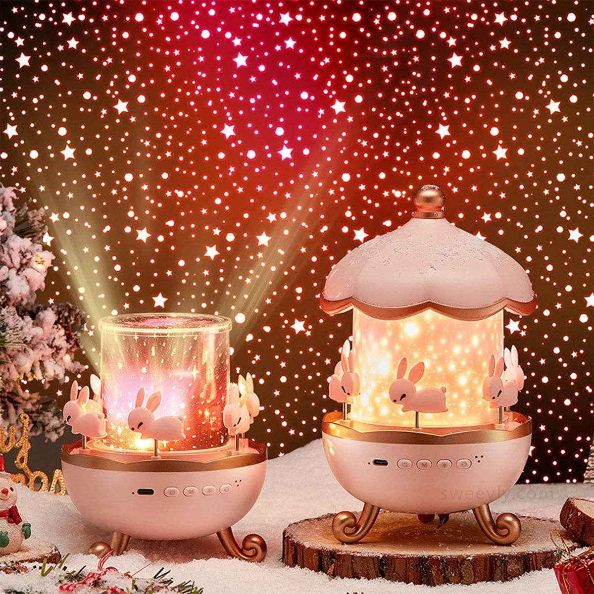Lumina | Kids Night Light Projector with 12 Themes, Built-In Music Projector for Bedtime