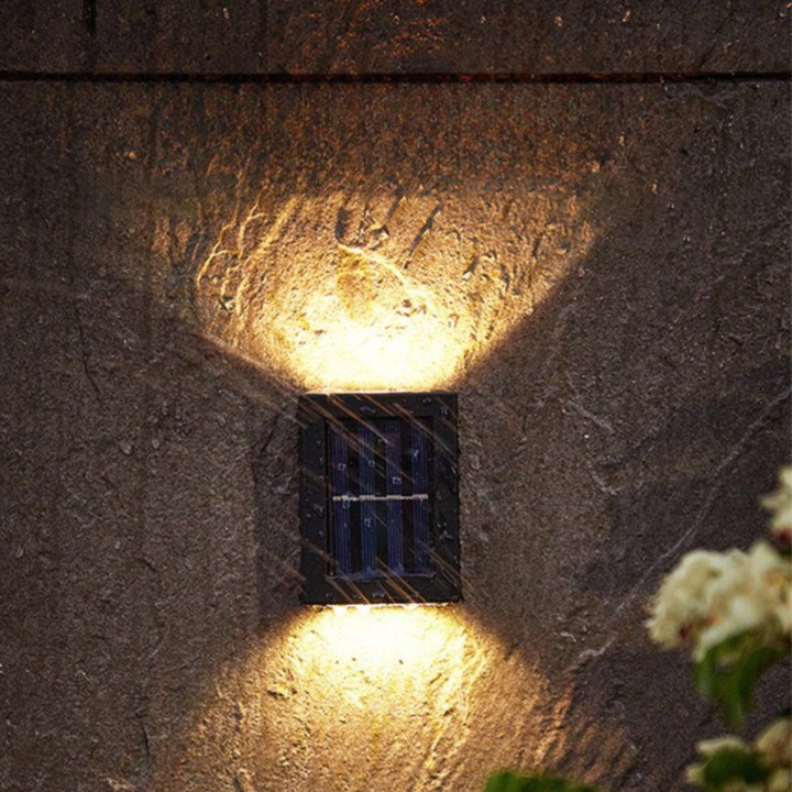 Solar LED Wall Light Outdoor Waterproof Garden Security Lamp