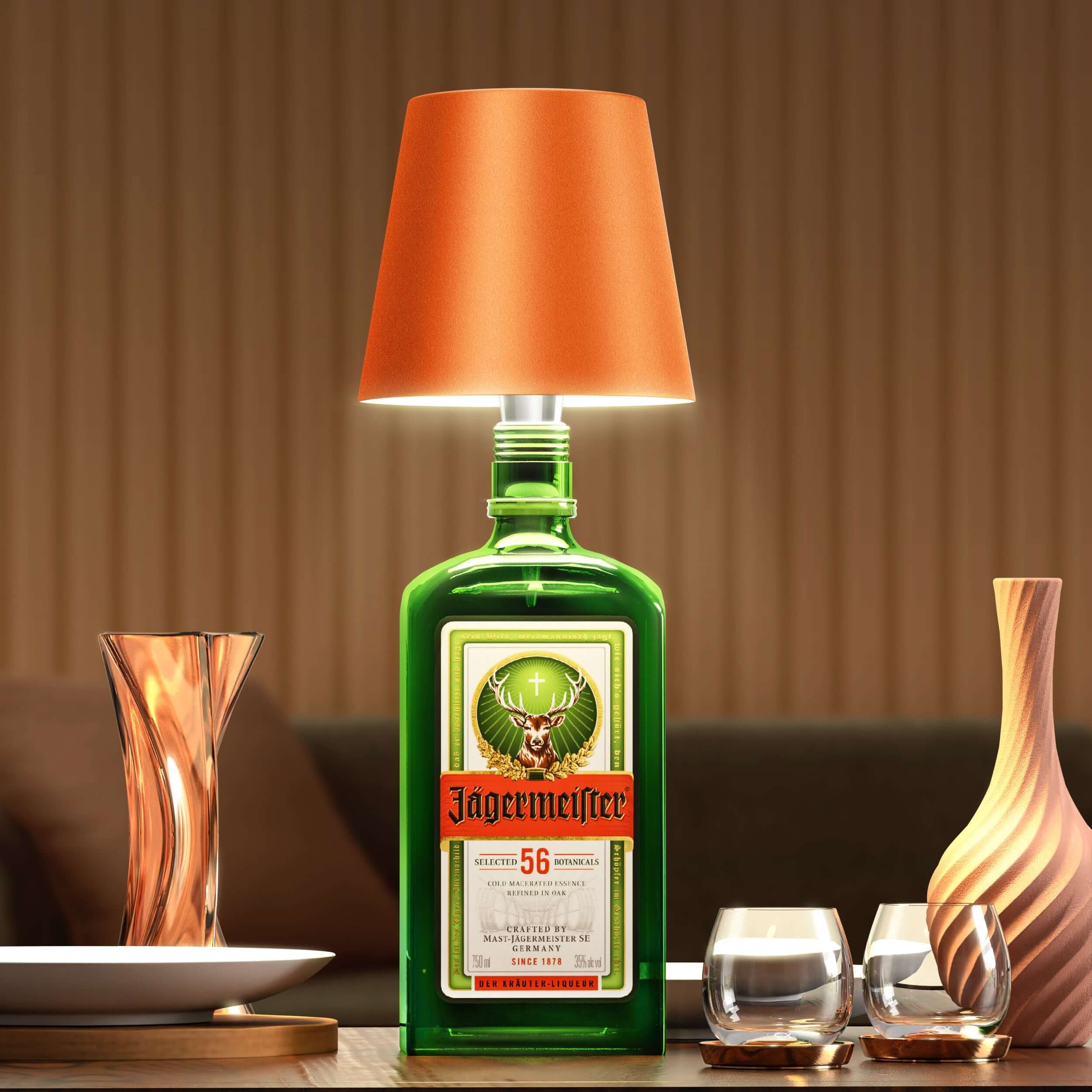 Rechargeable LED Bottle Lamp Wireless Wine Bottle Light USB-C