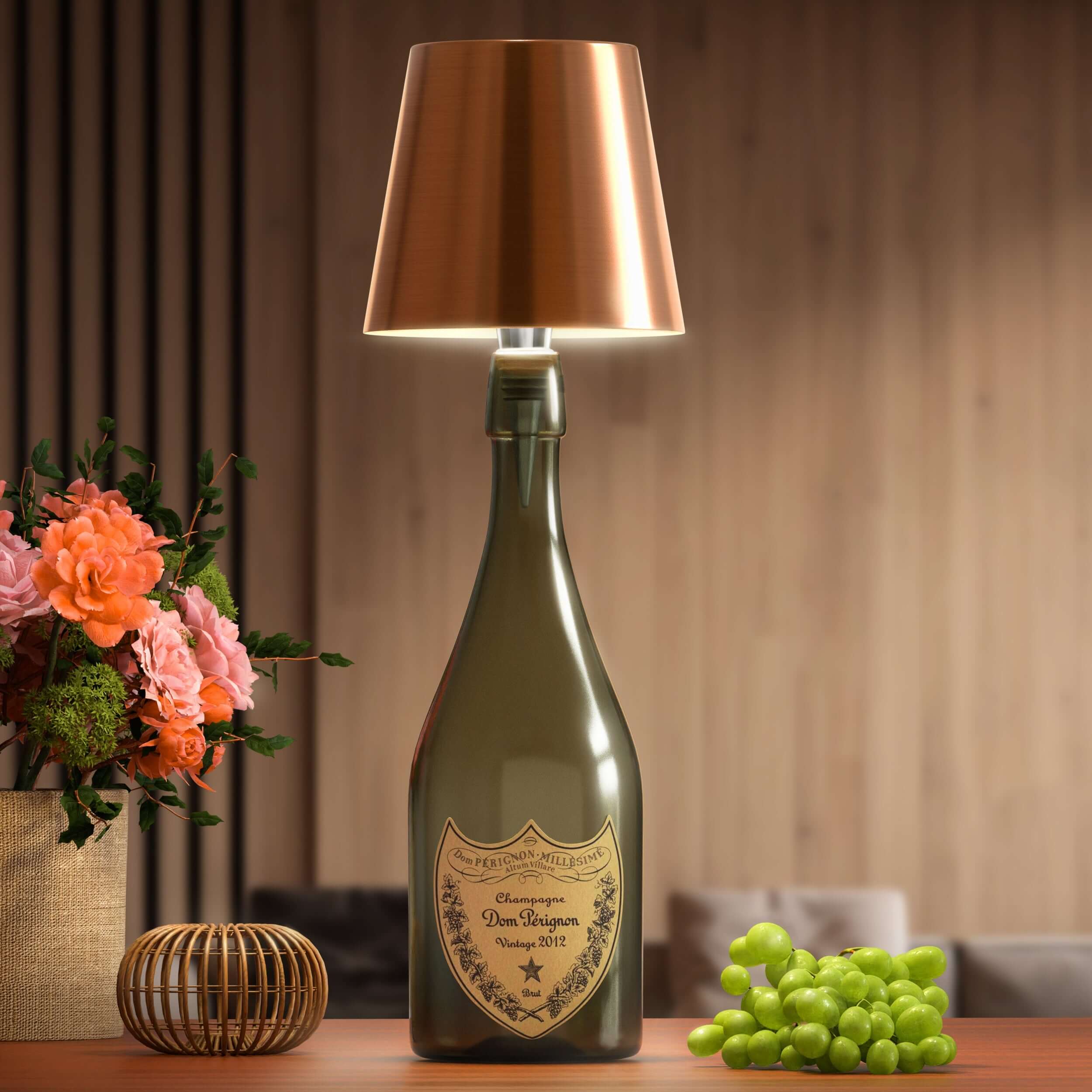 Rechargeable LED Bottle Lamp Wireless Wine Bottle Light USB-C