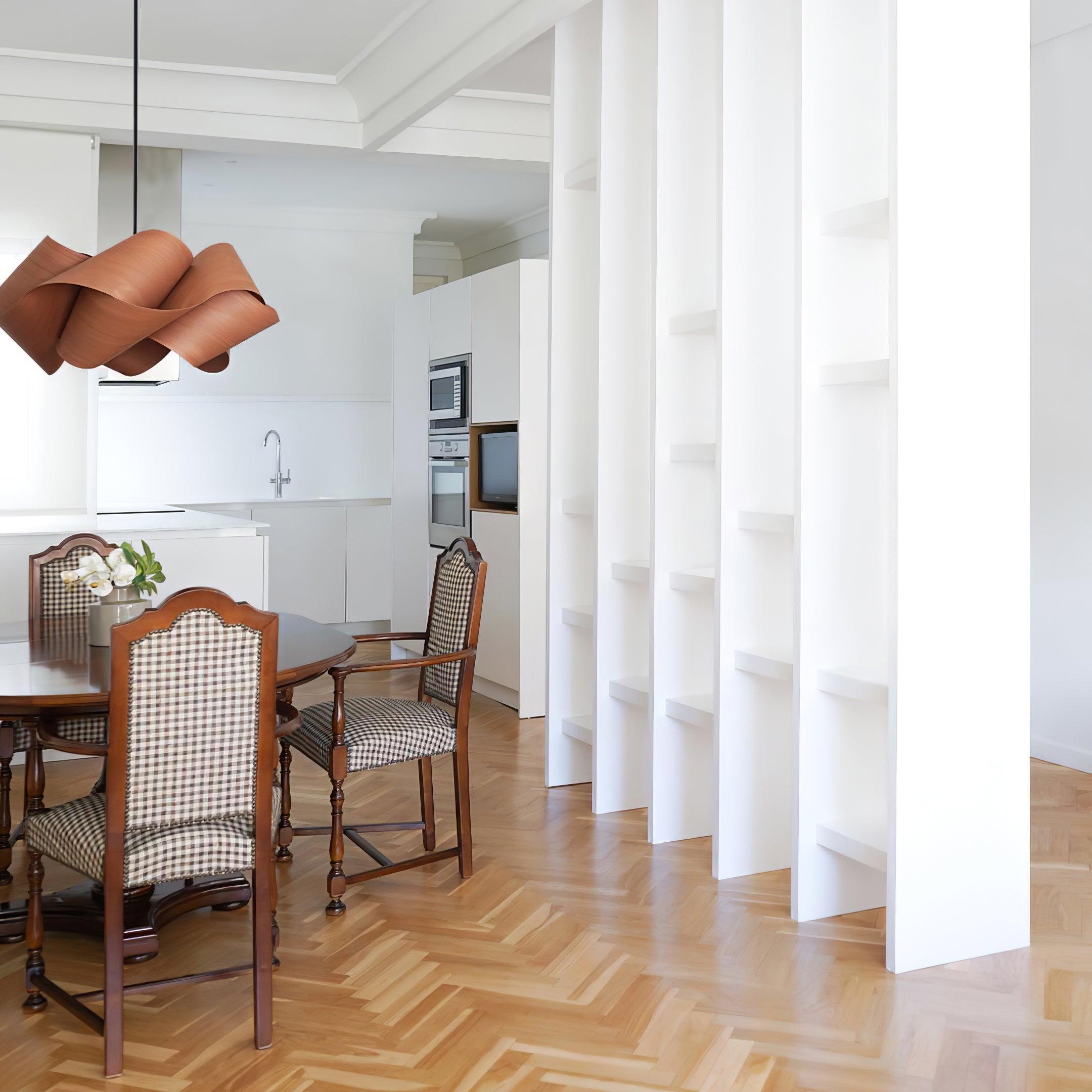 Wood Pendant Light Modern Wooden Hanging Ceiling Lamp Fixture