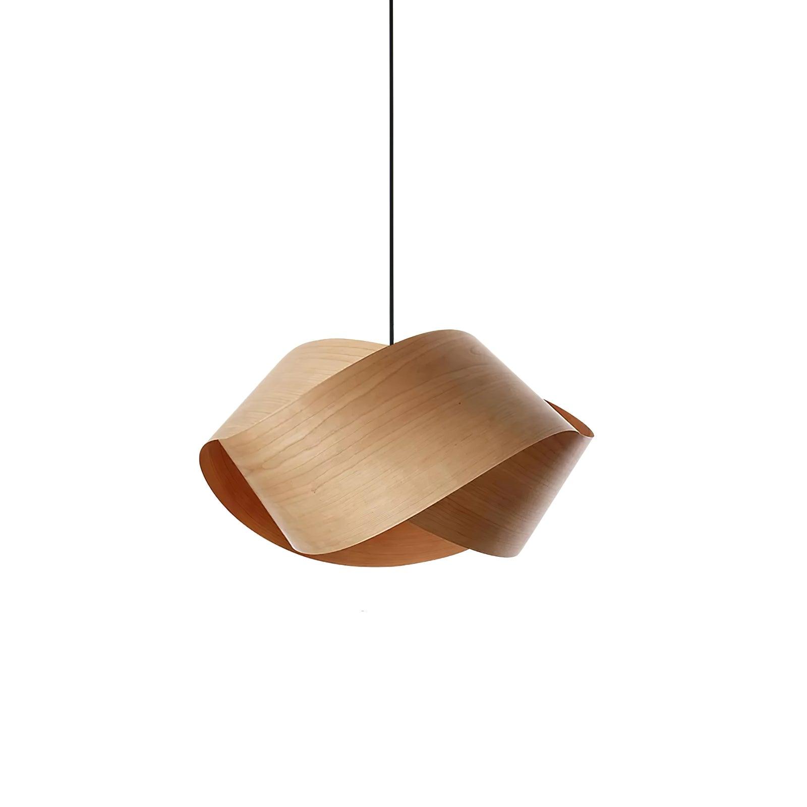 Wood Pendant Light Modern Wooden Hanging Ceiling Lamp Fixture