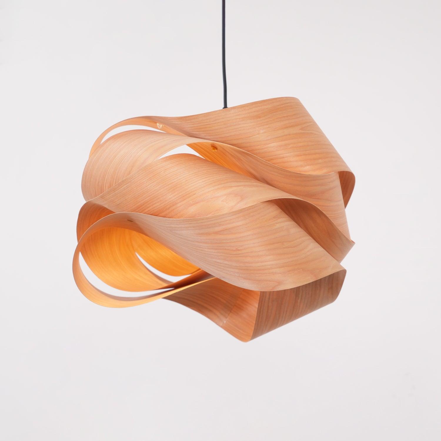 Wood Pendant Light Modern Wooden Hanging Ceiling Lamp Fixture