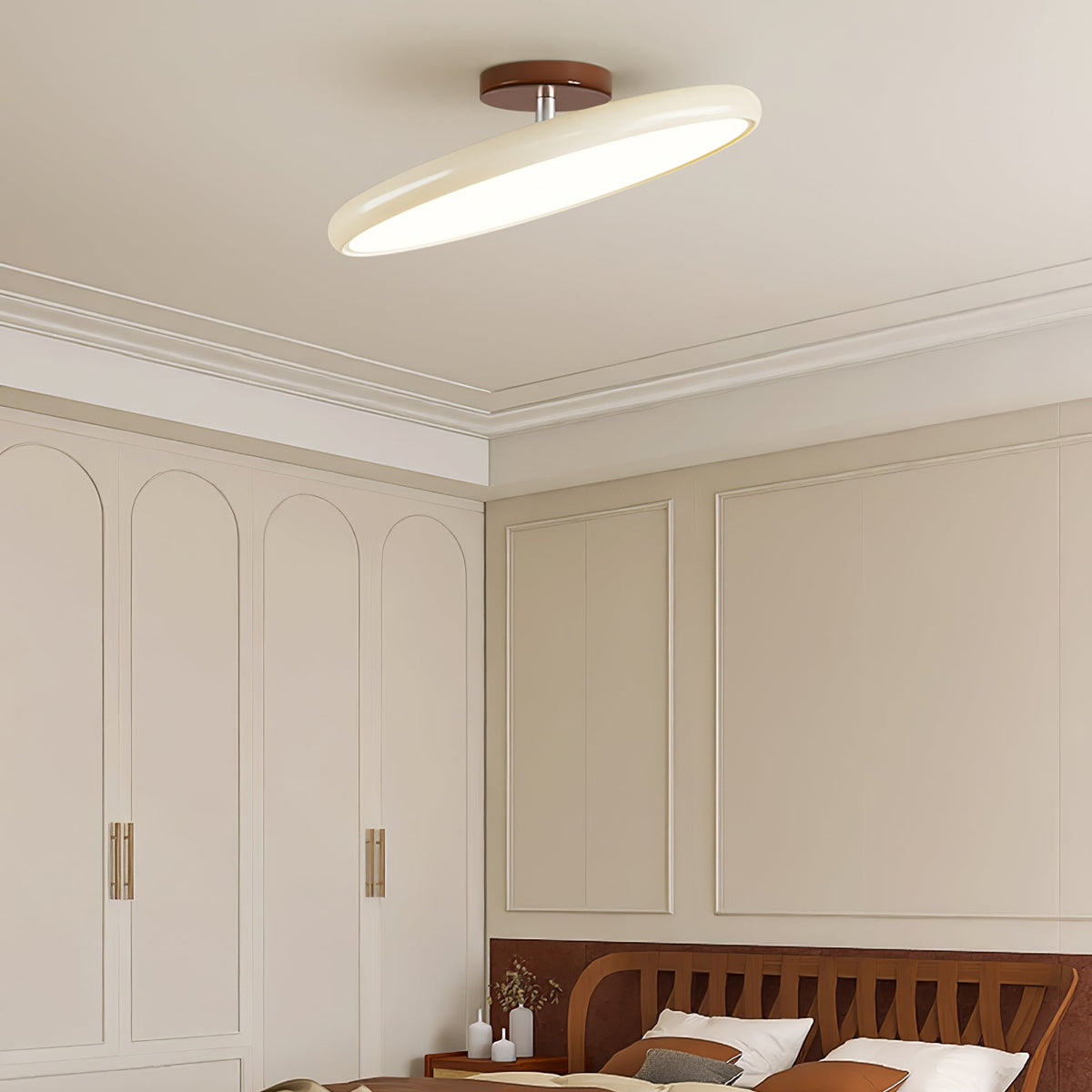 Auroradrift | Modern LED Ceiling Lamp with 270° Swivel Shade | Light for Sloped Ceilings