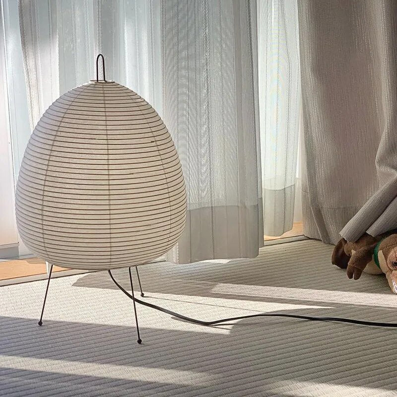 Japanese Rice Paper Table Lamp LED Soft Glow Paper Lantern Light