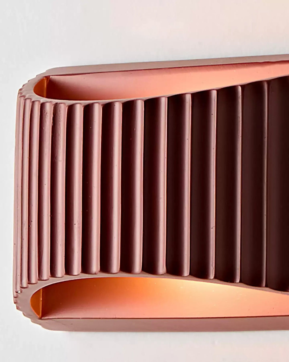 Fisar | Fluted Resin Wall Sconce with Up and Down Light | Modern Wall Lamp for Entryways