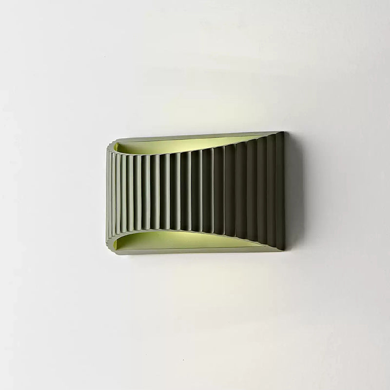 Fisar | Fluted Resin Wall Sconce with Up and Down Light | Modern Wall Lamp for Entryways