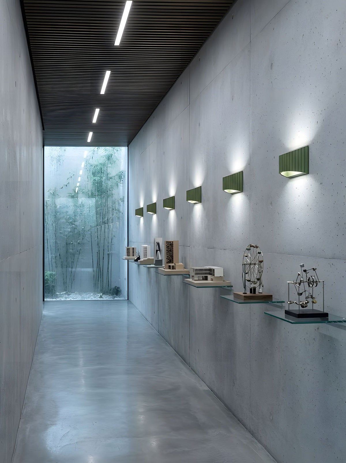 Fisar | Fluted Resin Wall Sconce with Up and Down Light | Modern Wall Lamp for Entryways