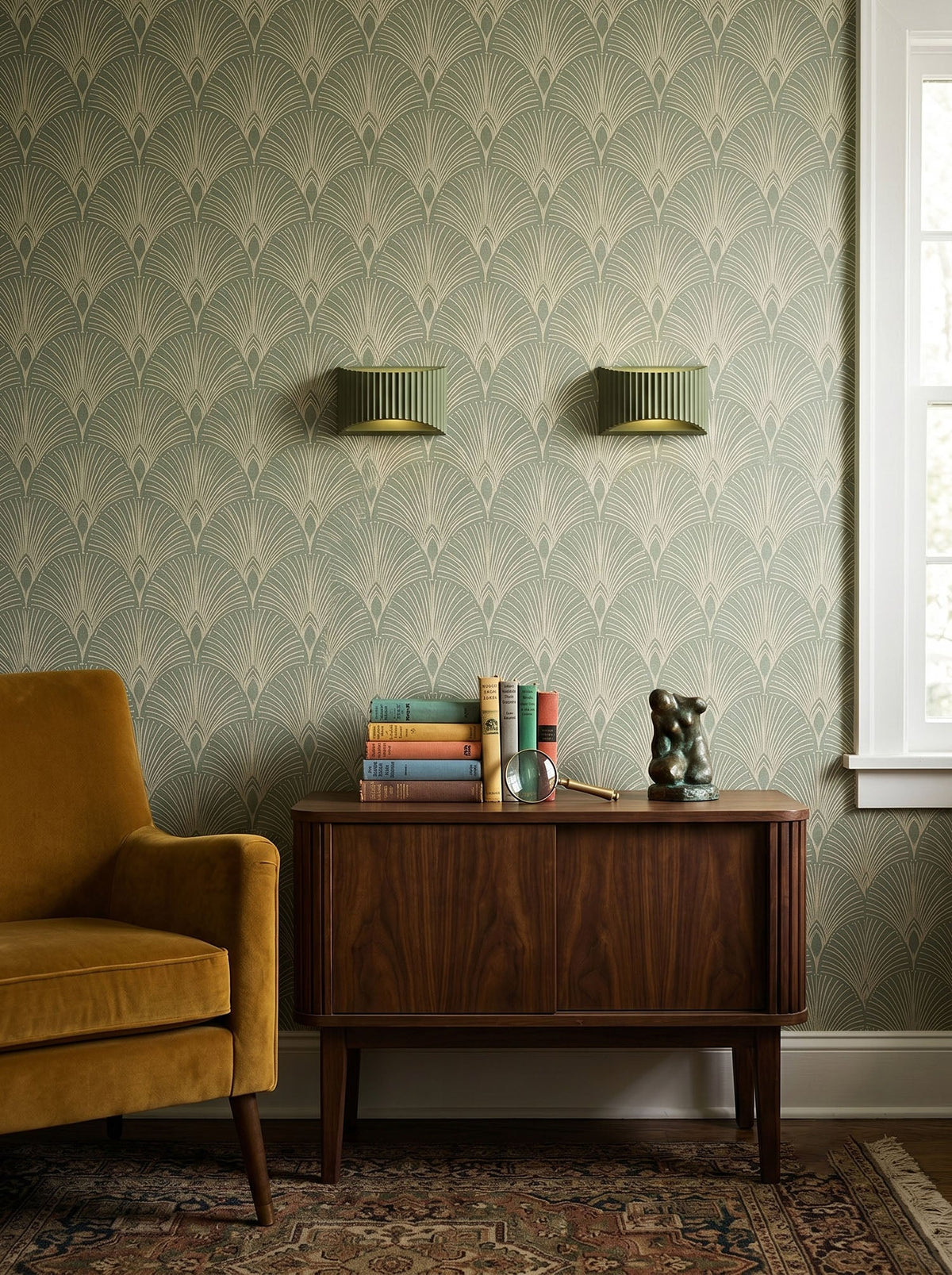 Fisar | Fluted Resin Wall Sconce with Up and Down Light | Modern Wall Lamp for Entryways