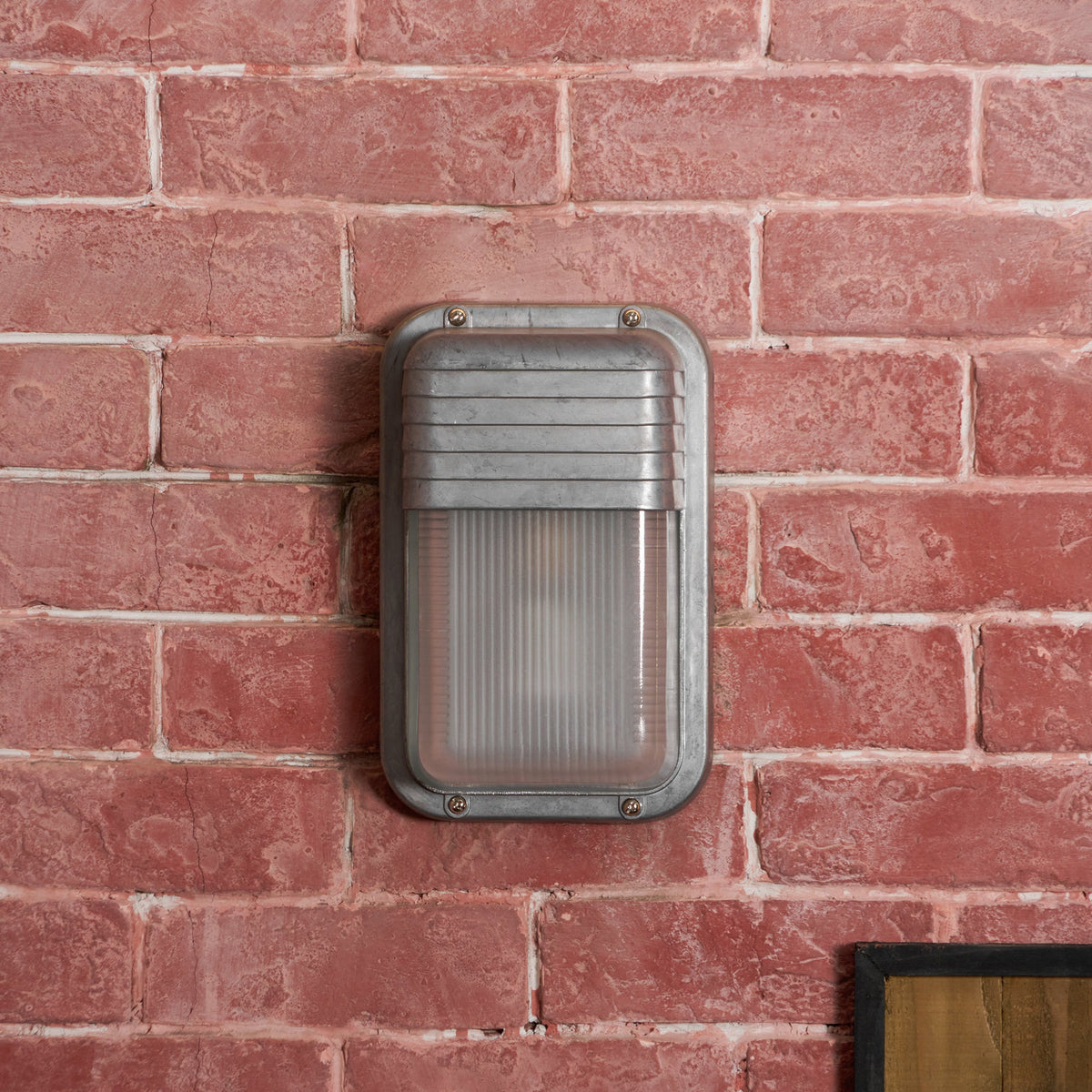 Aluminum Outdoor Bulkhead Wall Sconce with Sealed Glass | Weather-Resistant Light