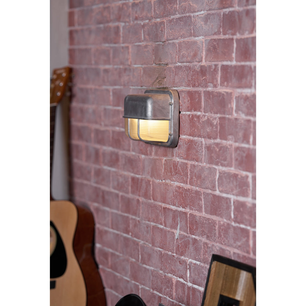 Aluminum Outdoor Bulkhead Wall Sconce with Sealed Glass | Weather-Resistant Light