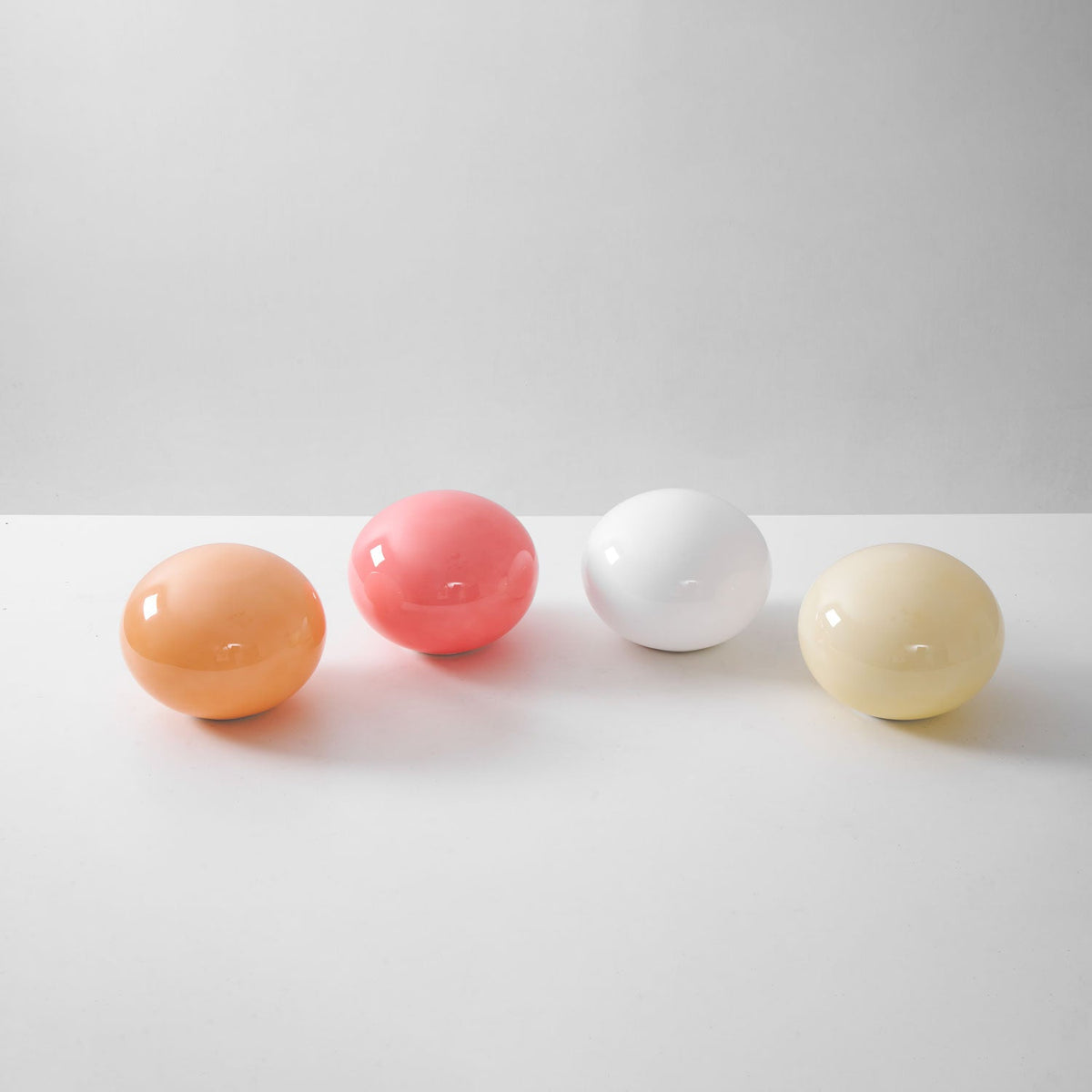 Marshmallow | Modern Glass Bubble Chandelier with Hand-Sprayed Pink Shades