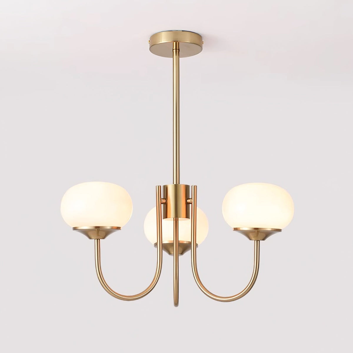 Marshmallow | Modern Glass Bubble Chandelier with Hand-Sprayed Pink Shades