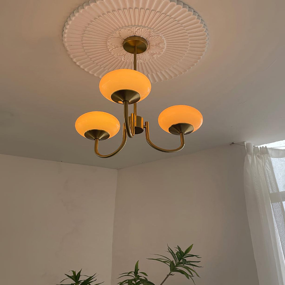 Marshmallow | Modern Glass Bubble Chandelier with Hand-Sprayed Pink Shades