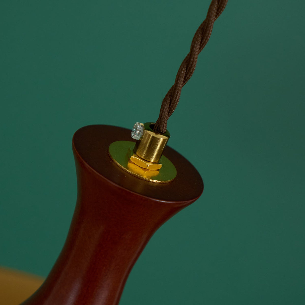 Plug-In Glass Pendant Light with No Hardwiring | Antique Brown Shade for Any Room
