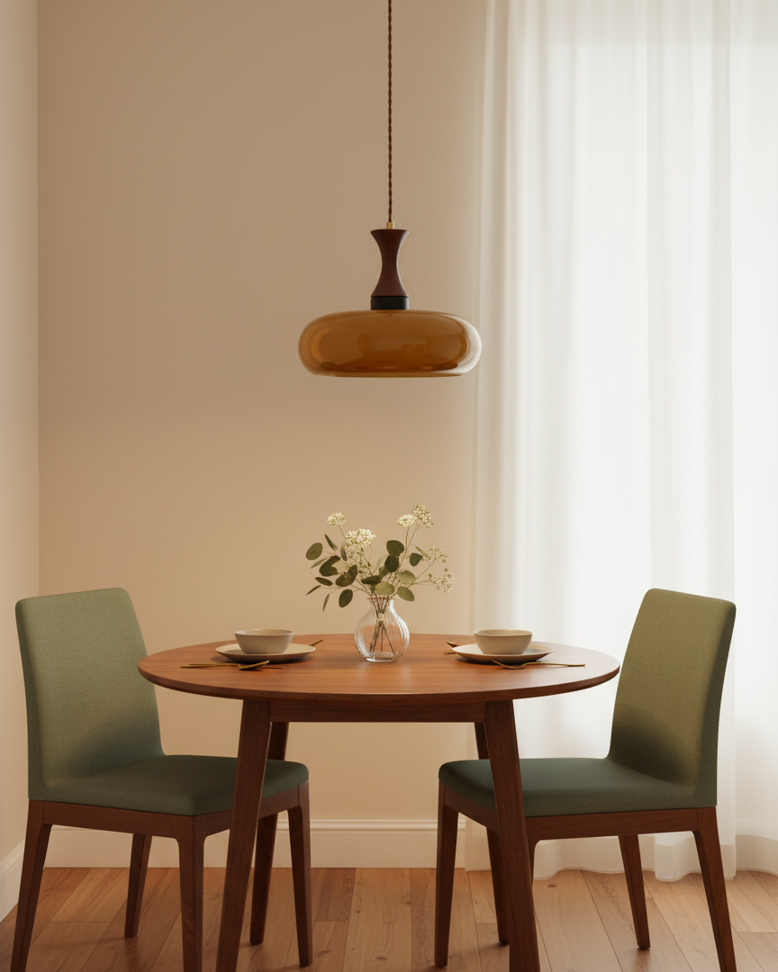 Plug-In Glass Pendant Light with No Hardwiring | Antique Brown Shade for Any Room
