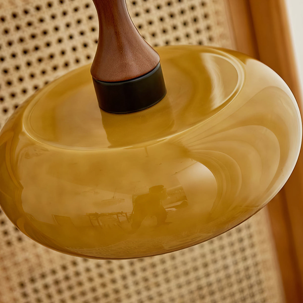 Plug-In Glass Pendant Light with No Hardwiring | Antique Brown Shade for Any Room