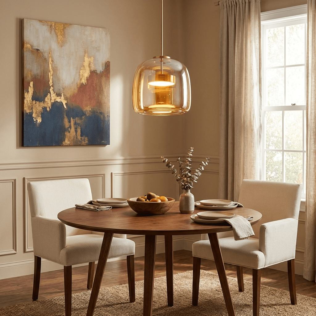 Smokara | Smoked Glass Globe Pendant Lamp with Metal Accents | Light for Kitchen Islands