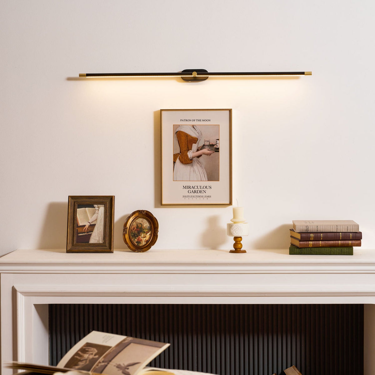 Lumenora | Cordless Linear Wall Lamp with USB Rechargeable Battery and Touch Dimmer