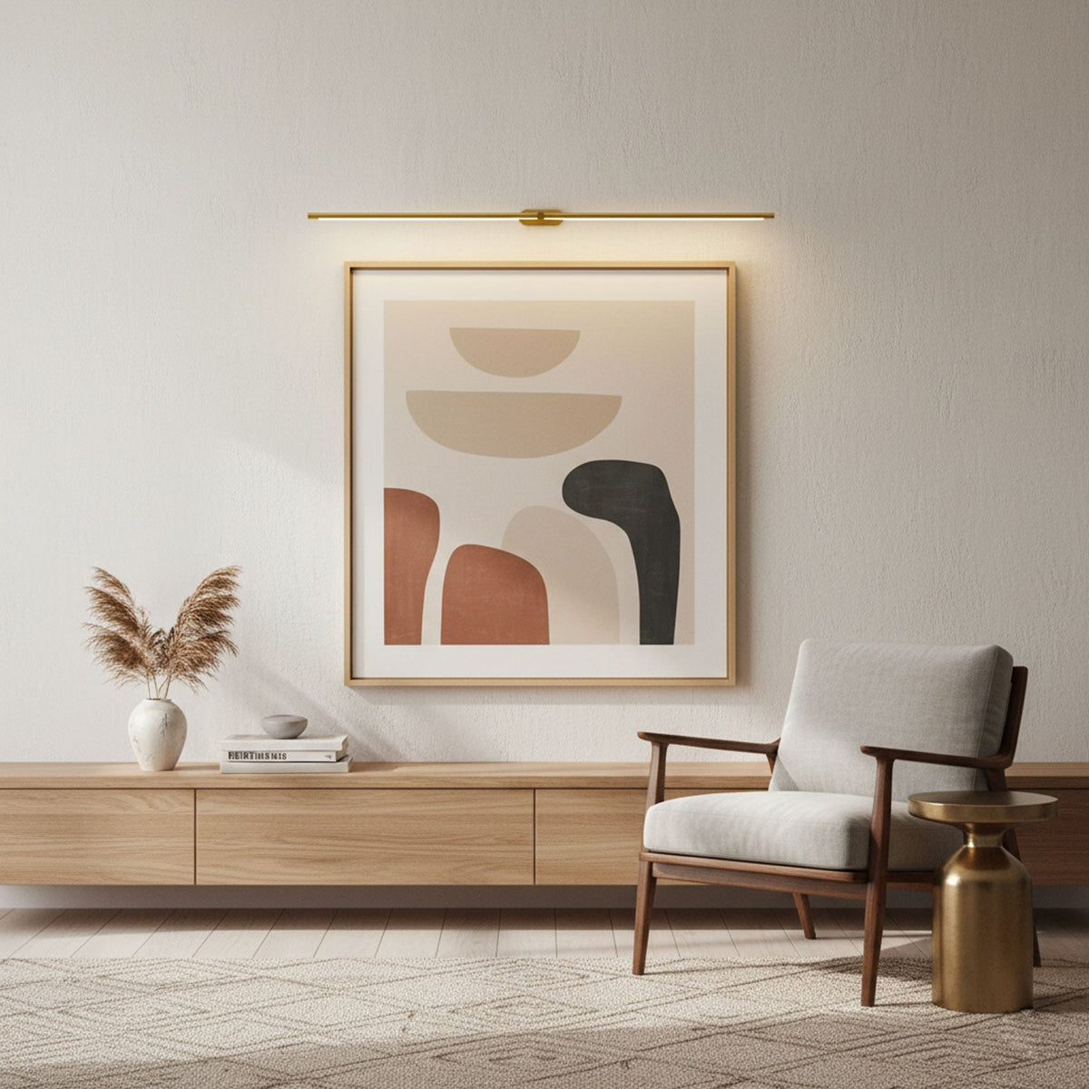 Linora | Linear LED Wall Sconce with Dimmable Warm Light | Metal Vanity Lamp for Mirrors