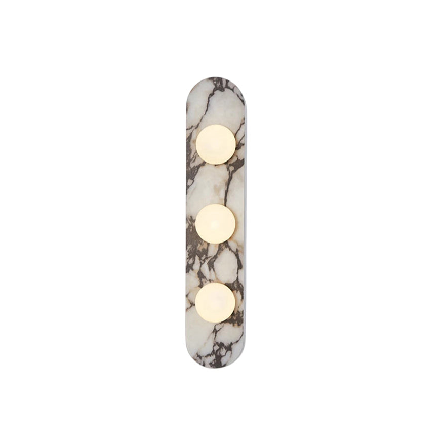 Marmo Series | Italian Marble Wall Sconce with Opaline Glass Globe for Bedside
