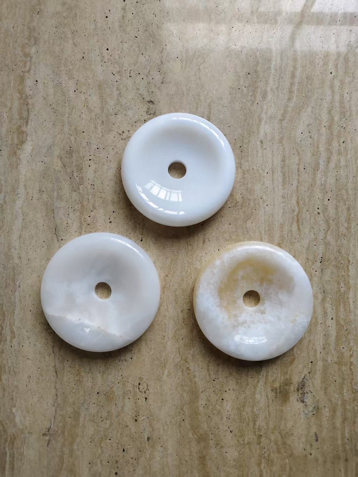 Onyx Halo Series | Natural Onyx Wall Sconce with White Glass Diffuser for Bedside