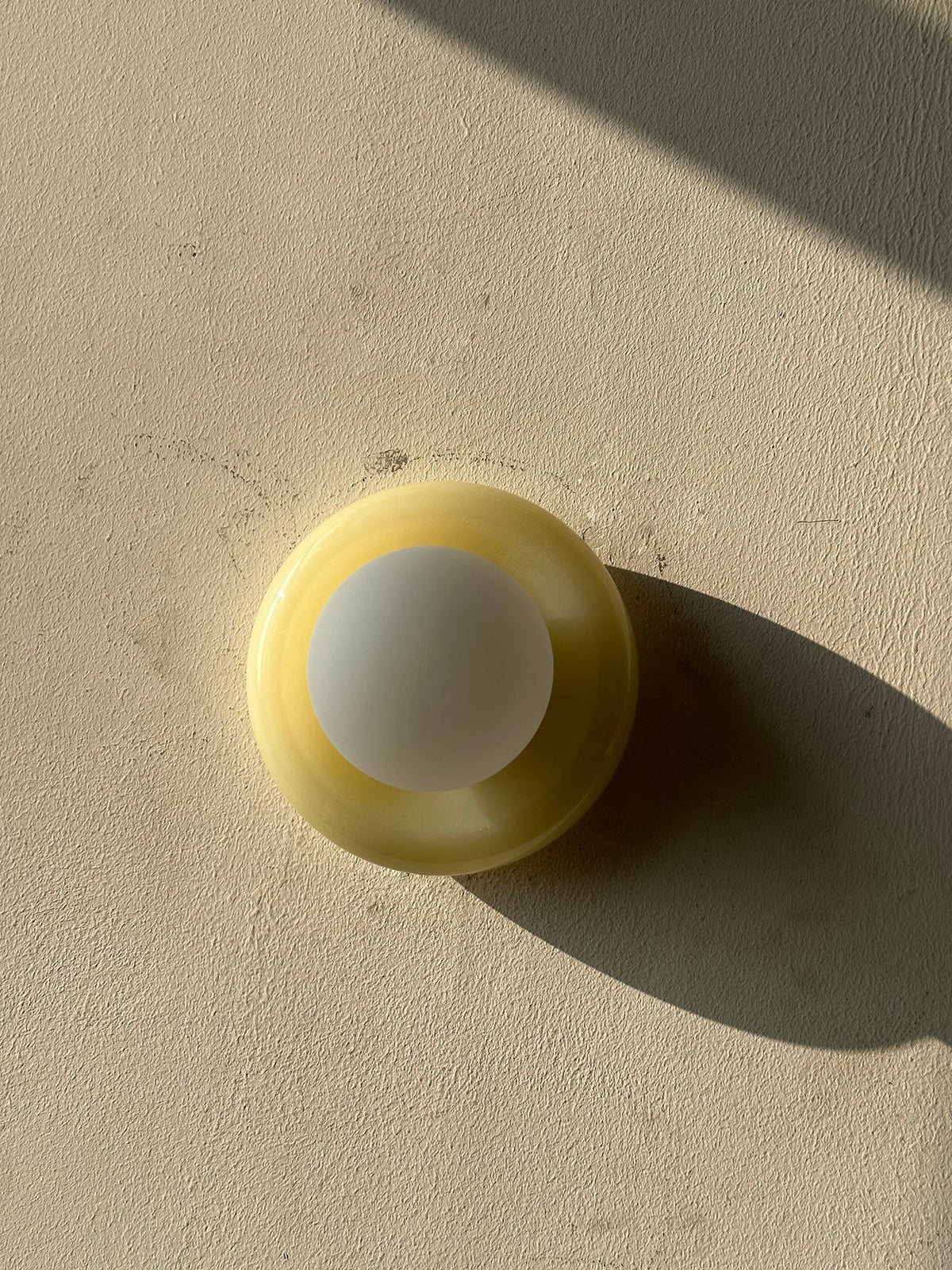Onyx Halo Series | Natural Onyx Wall Sconce with White Glass Diffuser for Bedside