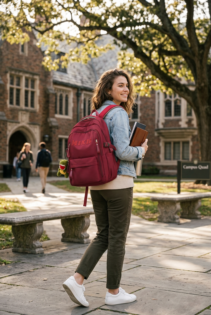 Urbana | Graphic Print School Backpack with Padded Straps | Unisex Daypack for Commuting