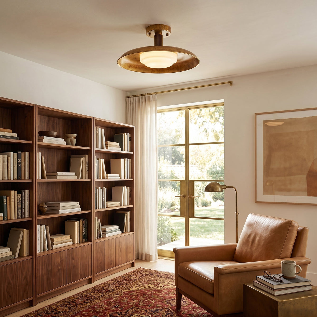 Flat-Panel Iron Ceiling Light with Warm Dimming | Flush Mount for Low Ceilings