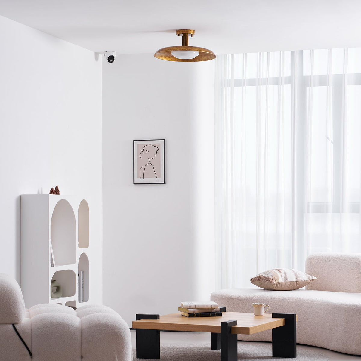 Flat-Panel Iron Ceiling Light with Warm Dimming | Flush Mount for Low Ceilings
