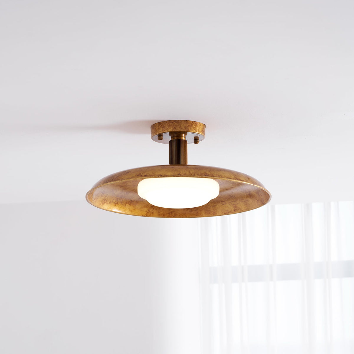 Flat-Panel Iron Ceiling Light with Warm Dimming | Flush Mount for Low Ceilings