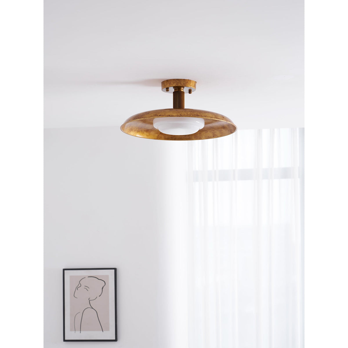 Flat-Panel Iron Ceiling Light with Warm Dimming | Flush Mount for Low Ceilings
